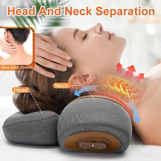 Portable Cervical Support Massage Pillow