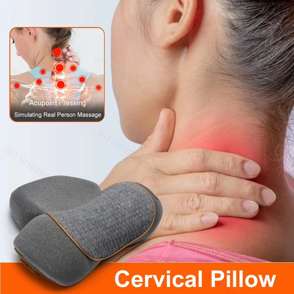 Portable Cervical Support Massage Pillow