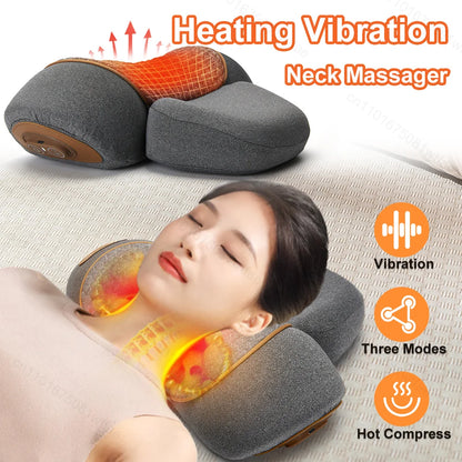Portable Cervical Support Massage Pillow