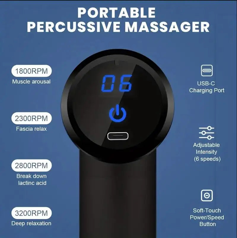 Mini Muscle Massage Gun – Portable Body Massager